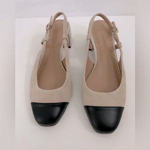 Toe Cap Sling Back Heels